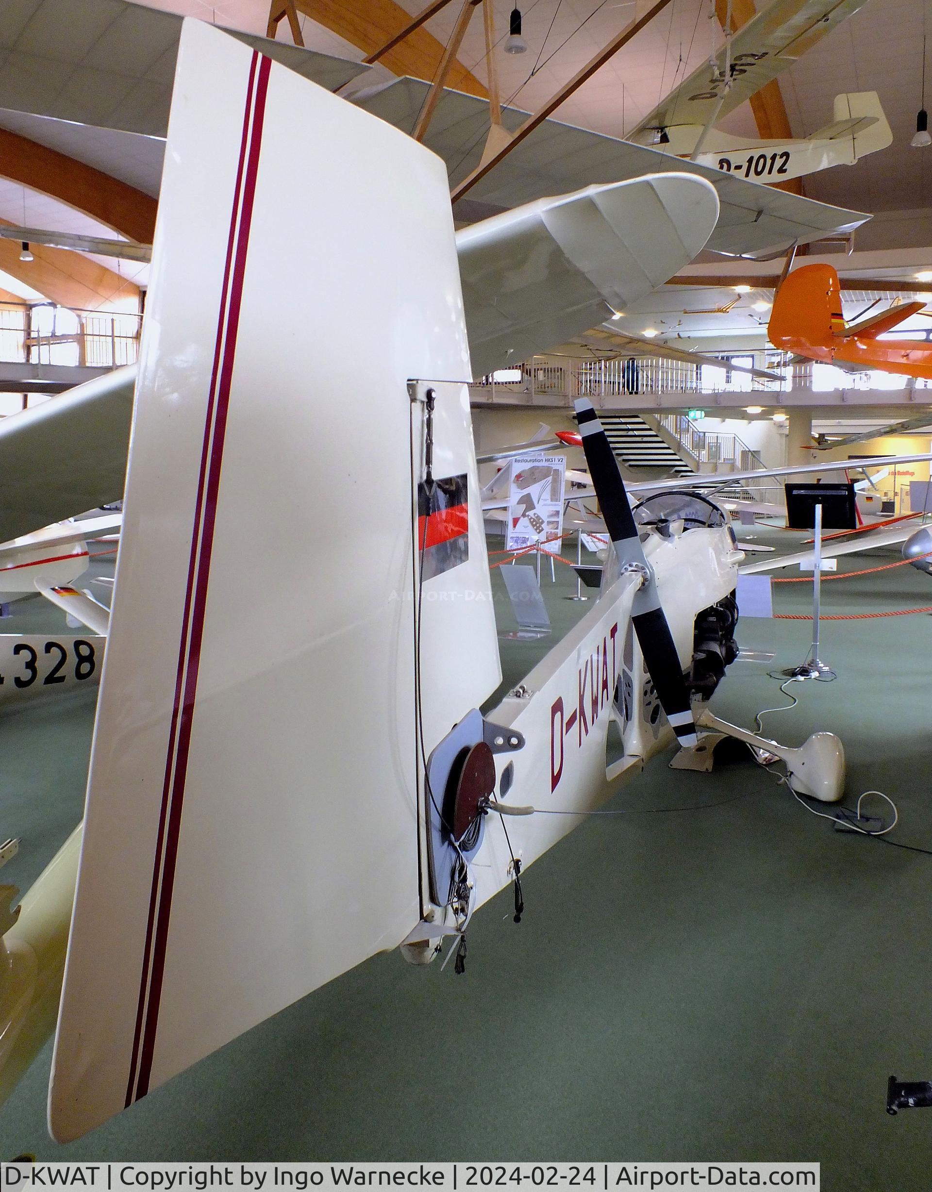 D-KWAT, 1992 Watzlawek M-76 C/N 01, Watzlawek M-76 (wings/tailplane dismounted) at the Deutsches Segelflugmuseum mit Modellflug (German Soaring Museum with Model Flight), Gersfeld Wasserkuppe