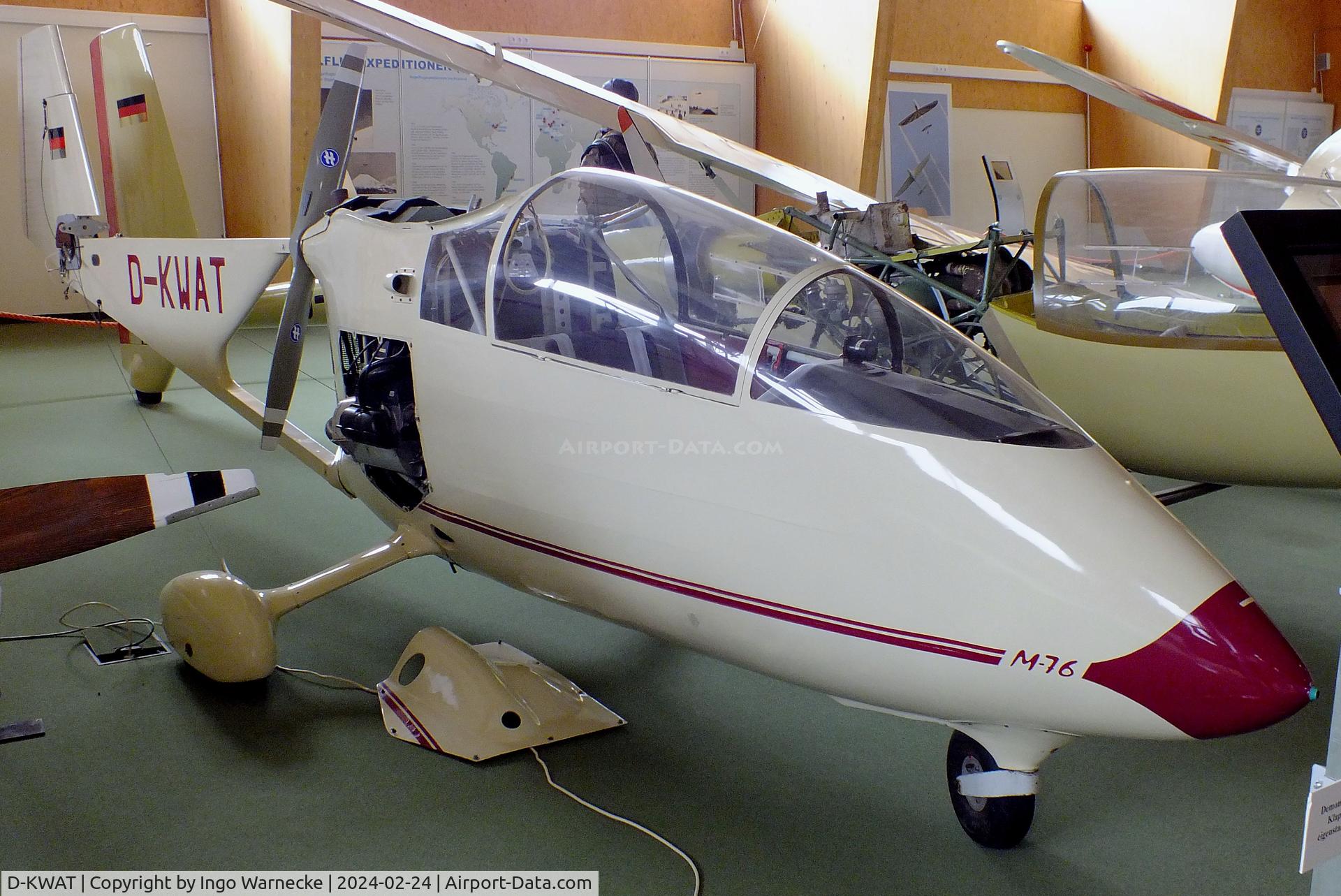 D-KWAT, 1992 Watzlawek M-76 C/N 01, Watzlawek M-76 (wings/tailplane dismounted) at the Deutsches Segelflugmuseum mit Modellflug (German Soaring Museum with Model Flight), Gersfeld Wasserkuppe