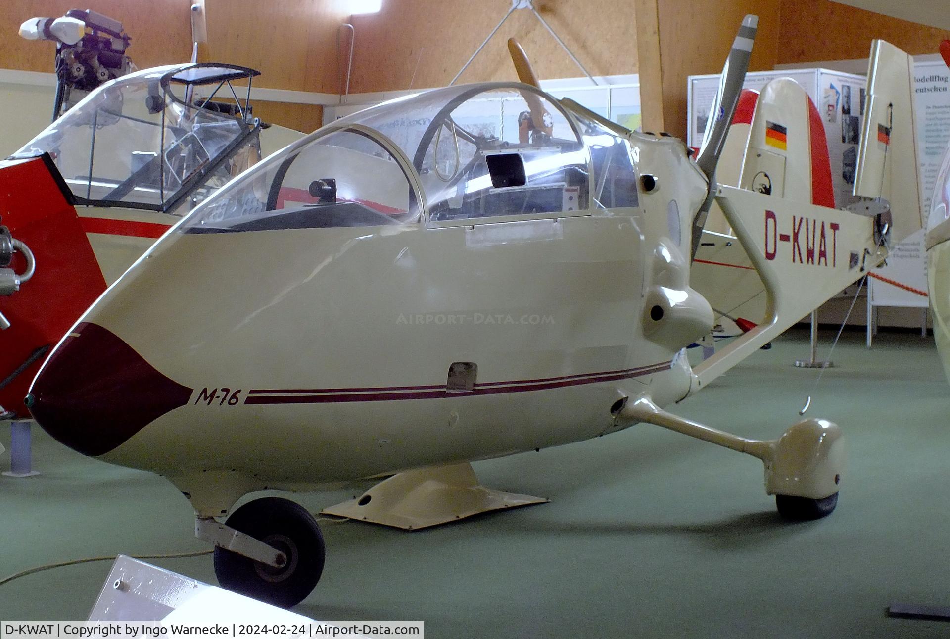 D-KWAT, 1992 Watzlawek M-76 C/N 01, Watzlawek M-76 (wings/tailplane dismounted) at the Deutsches Segelflugmuseum mit Modellflug (German Soaring Museum with Model Flight), Gersfeld Wasserkuppe