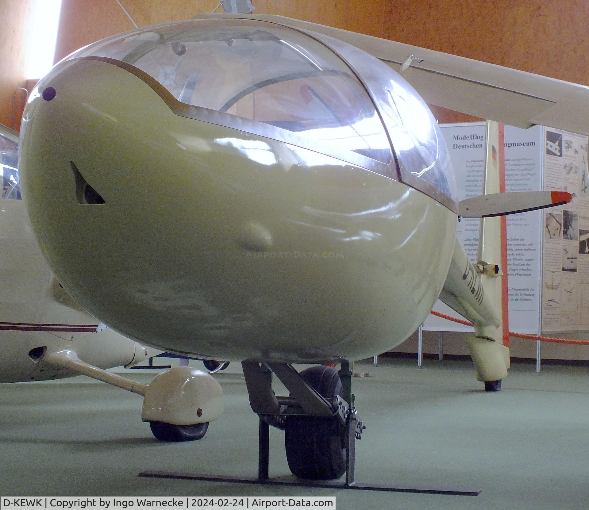 D-KEWK, 1975 Kuffner WK-1 C/N 01, Kuffner WK-1 (engine section open, wings/tailplane dismounted) at the Deutsches Segelflugmuseum mit Modellflug (German Soaring Museum with Model Flight), Gersfeld Wasserkuppe