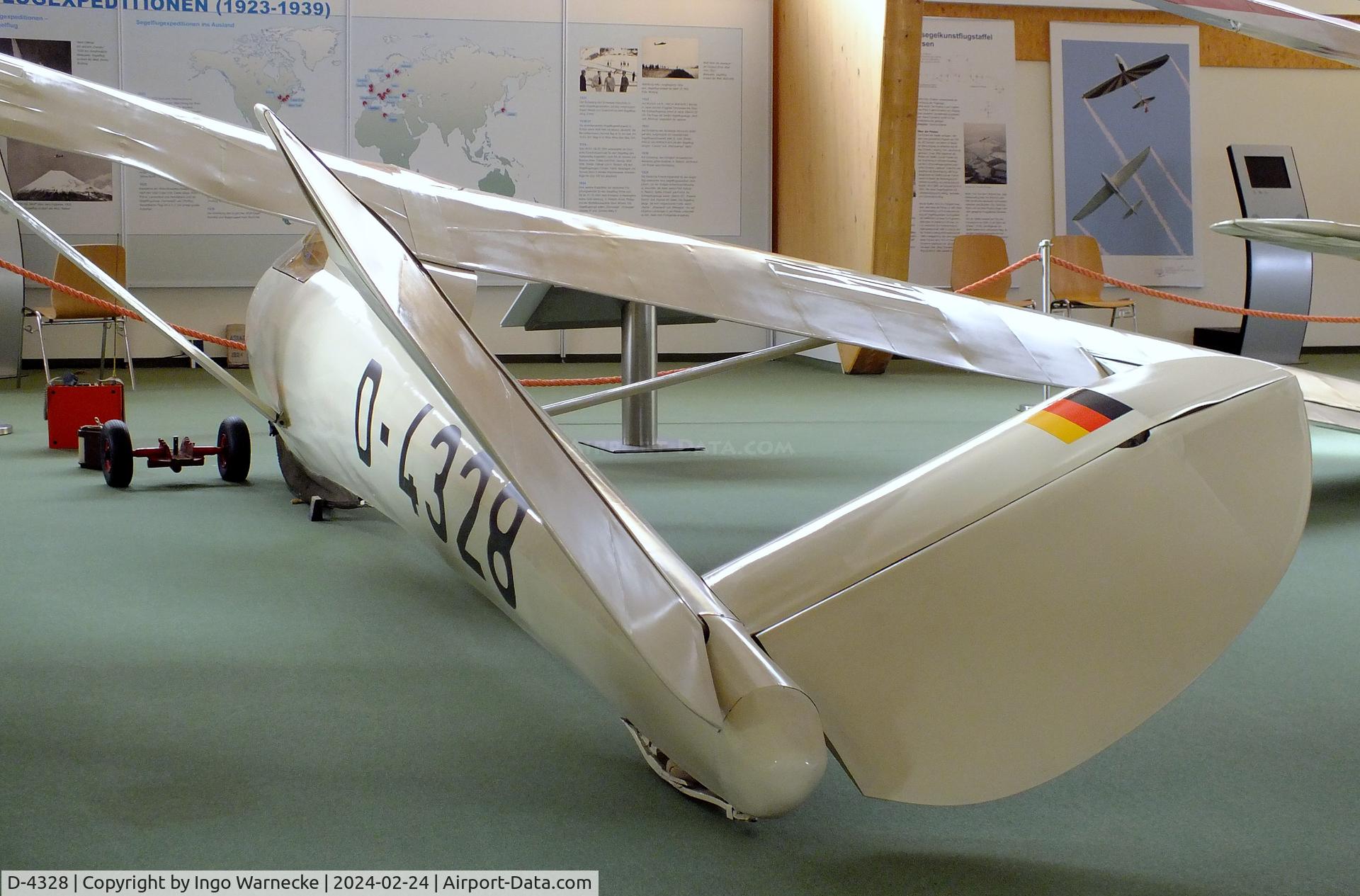 D-4328, 1954 Schleicher Ka-1 C/N not found_D-4328, Kaiser Schleicher (K Schauer) Ka-1 at the Deutsches Segelflugmuseum mit Modellflug (German Soaring Museum with Model Flight), Gersfeld Wasserkuppe