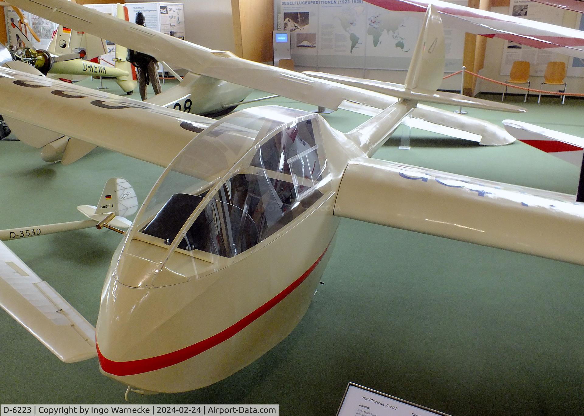 D-6223, 1955 Greif-Flugzeugbau Greif I C/N not found_D-6223, Greif-Flugzeugbau Greif I at the Deutsches Segelflugmuseum mit Modellflug (German Soaring Museum with Model Flight), Gersfeld Wasserkuppe