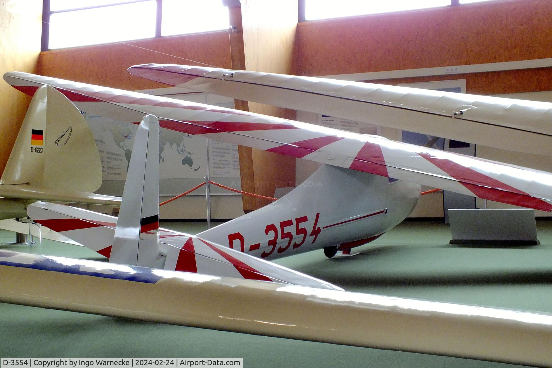 D-3554, 1952 Vogt Lo-100 Zwergreiher C/N 101AB, Vogt Lo 100 Zwergreiher at the Deutsches Segelflugmuseum mit Modellflug (German Soaring Museum with Model Flight), Gersfeld Wasserkuppe