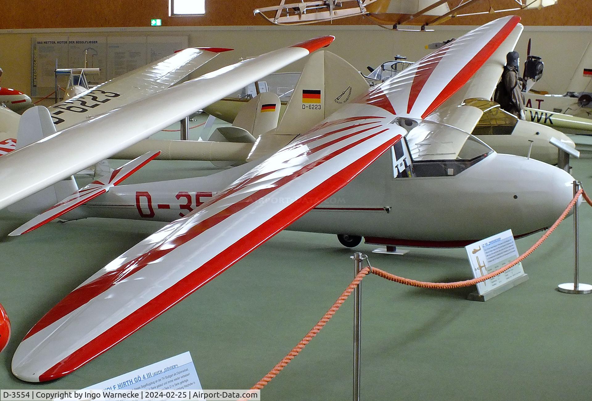 D-3554, 1952 Vogt Lo-100 Zwergreiher C/N 101AB, Vogt Lo 100 Zwergreiher at the Deutsches Segelflugmuseum mit Modellflug (German Soaring Museum with Model Flight), Gersfeld Wasserkuppe