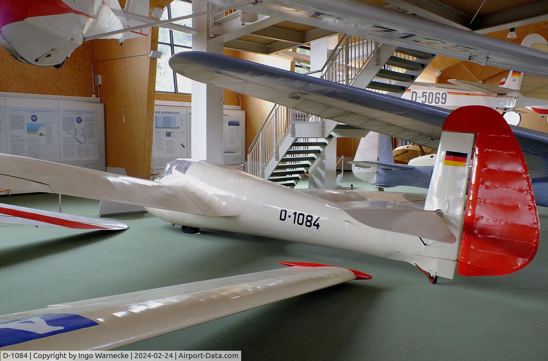 D-1084, Wolf Hirth Goevier III C/N 414, Schempp-Hirth Göppingen Gö 4 III Goevier at the Deutsches Segelflugmuseum mit Modellflug (German Soaring Museum with Model Flight), Gersfeld Wasserkuppe