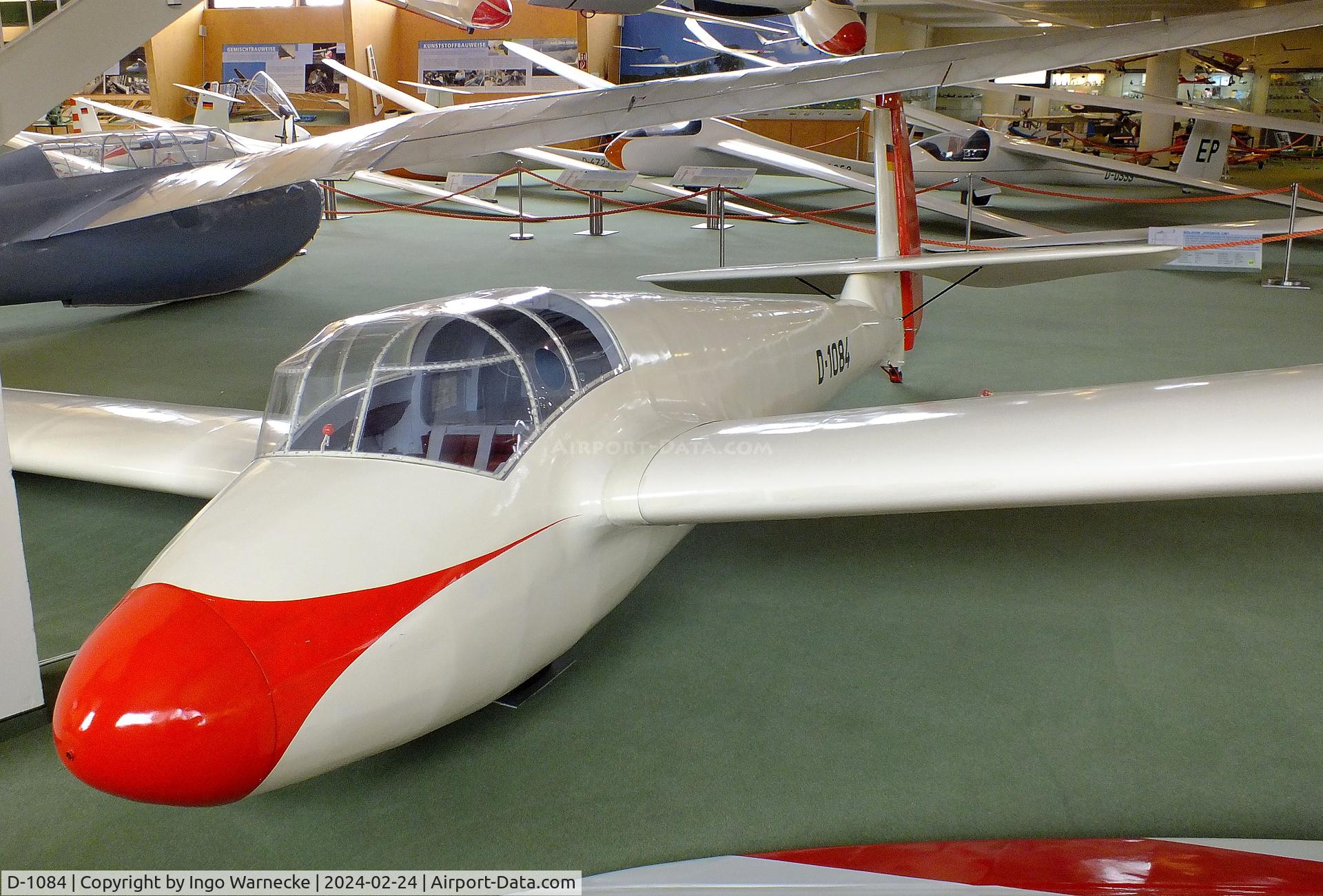 D-1084, Wolf Hirth Goevier III C/N 414, Schempp-Hirth Göppingen Gö 4 III Goevier at the Deutsches Segelflugmuseum mit Modellflug (German Soaring Museum with Model Flight), Gersfeld Wasserkuppe