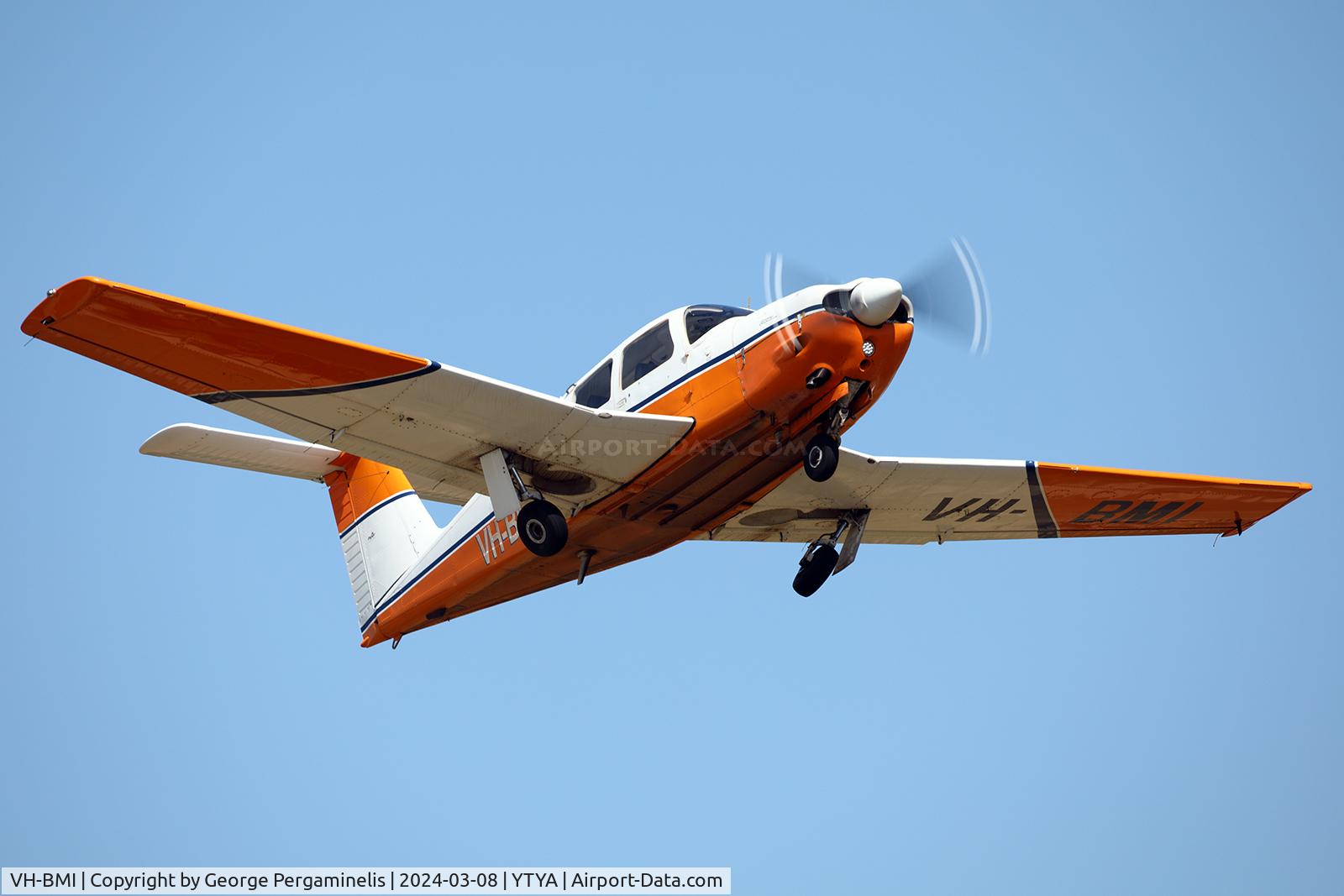 VH-BMI, 1980 Piper PA-28RT-201 Arrow IV C/N 28R-8118027, Departing from runway 35.