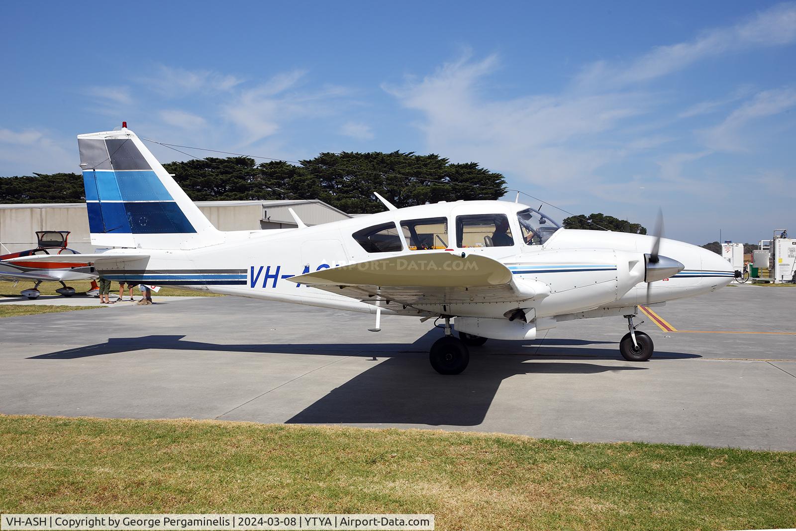 VH-ASH, 1966 Piper PA-23-250 C/N 27-3300, Departing for local flight.