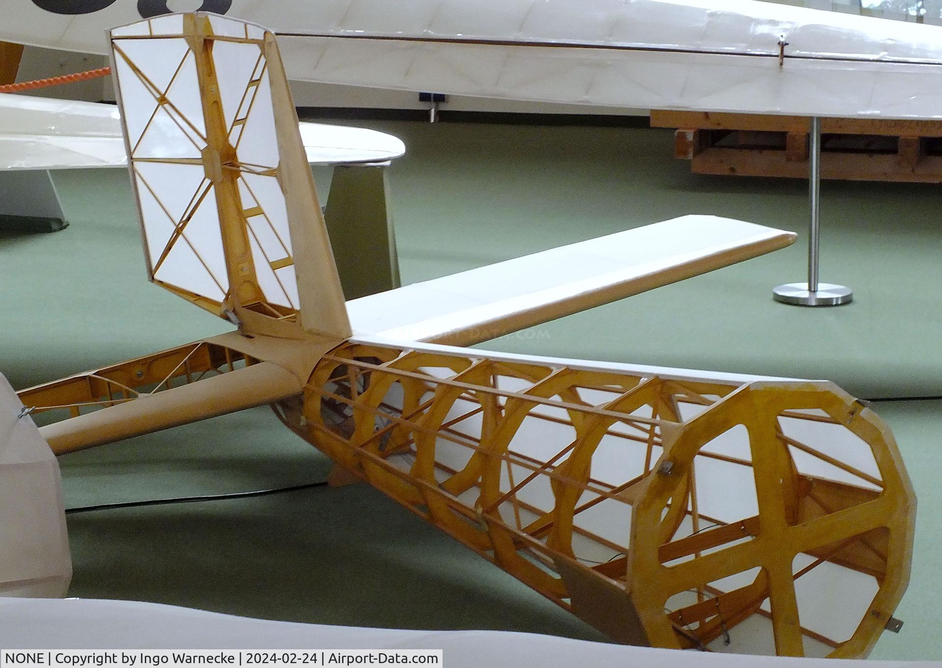 NONE, 2013 Flugwissenschaftliche Vereinigung Aachen FVA-2 Blaue Maus replica C/N nil, Flugwissenschaftliche Vereinigung Aachen FVA-2 Blaue Maus replica (tail detached, starboard side minus skin) at the Deutsches Segelflugmuseum mit Modellflug (German Soaring Museum with Model Flight), Gersfeld Wasserkuppe