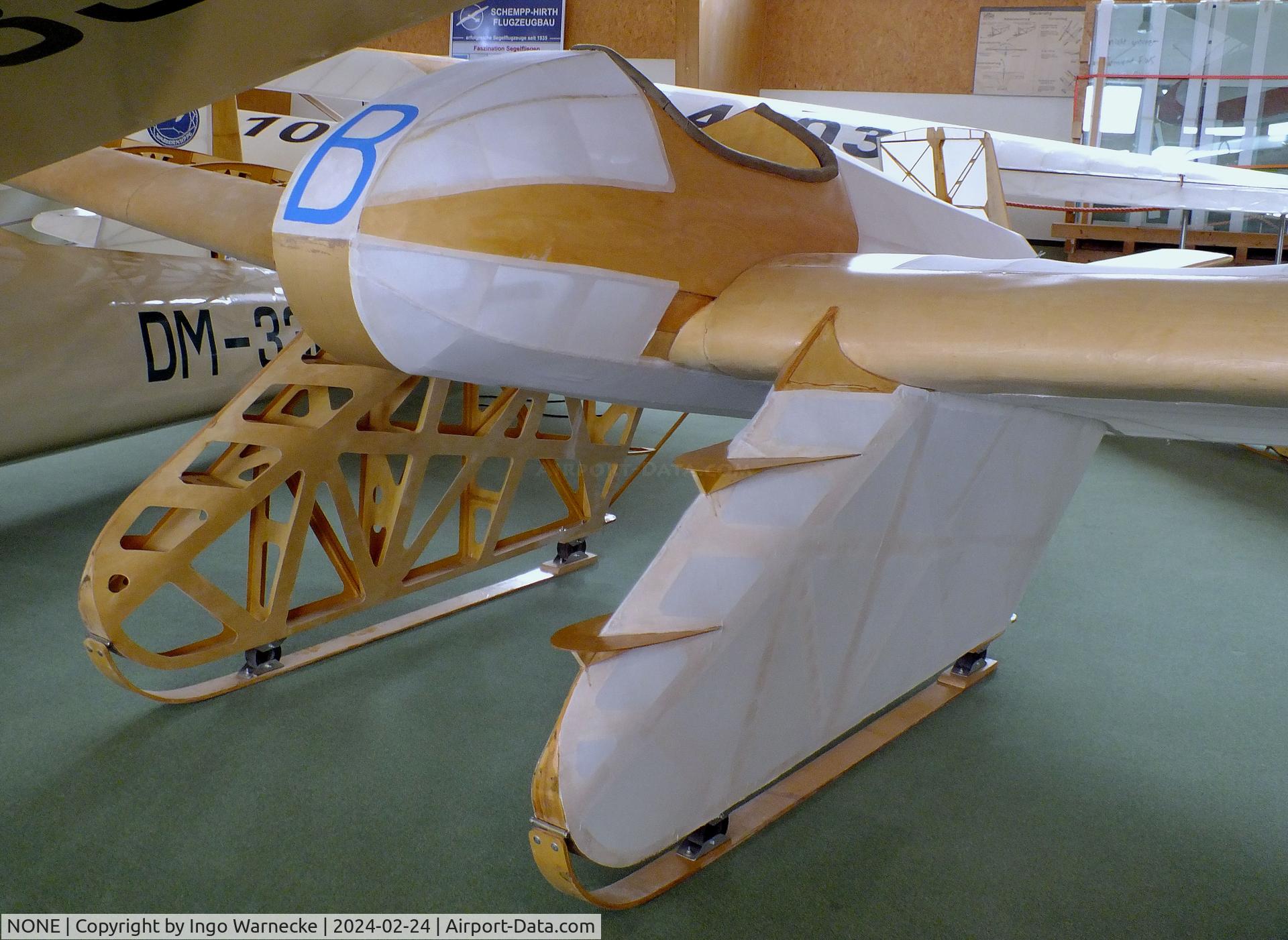 NONE, 2013 Flugwissenschaftliche Vereinigung Aachen FVA-2 Blaue Maus replica C/N nil, Flugwissenschaftliche Vereinigung Aachen FVA-2 Blaue Maus replica (tail detached, starboard side minus skin) at the Deutsches Segelflugmuseum mit Modellflug (German Soaring Museum with Model Flight), Gersfeld Wasserkuppe