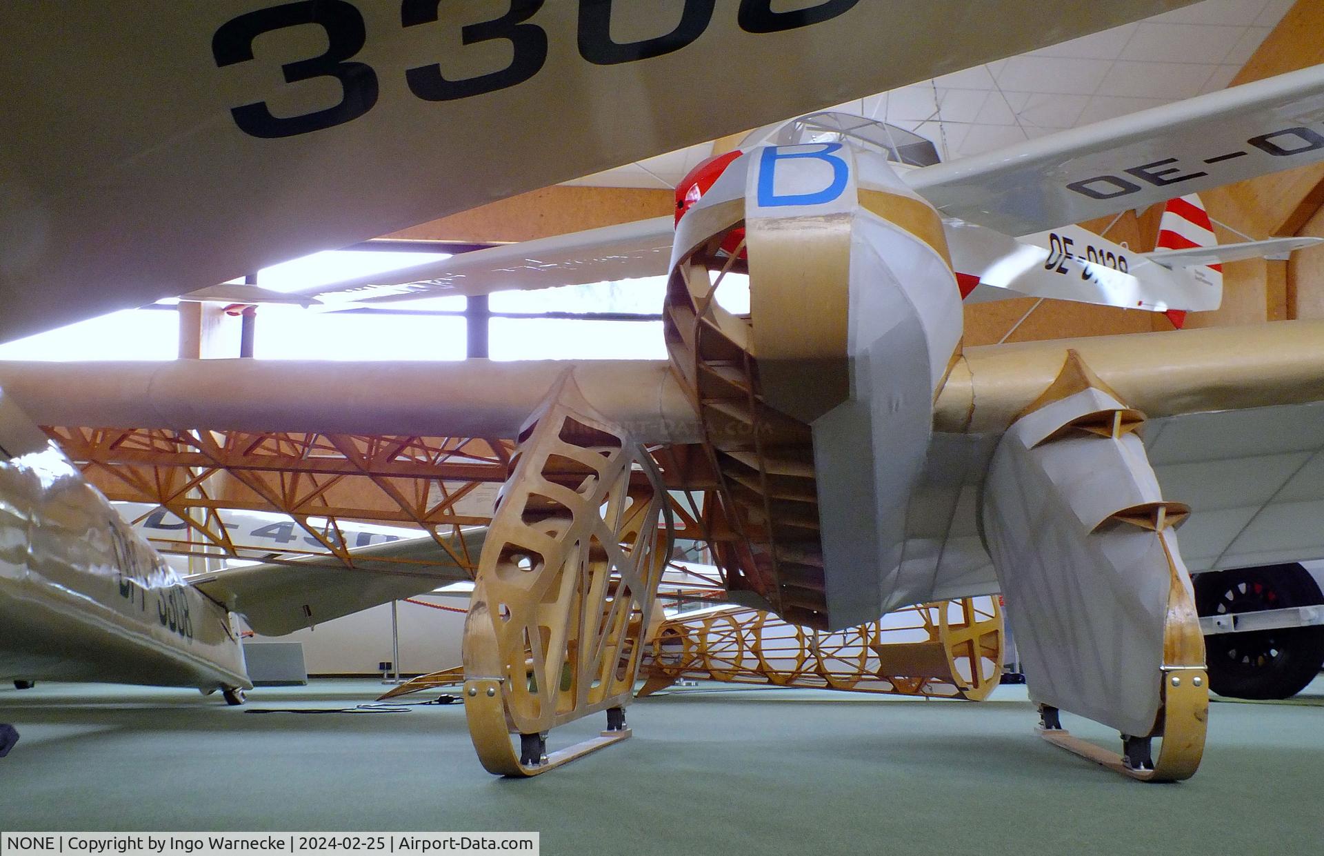 NONE, 2013 Flugwissenschaftliche Vereinigung Aachen FVA-2 Blaue Maus replica C/N nil, Flugwissenschaftliche Vereinigung Aachen FVA-2 Blaue Maus replica (tail detached, starboard side minus skin) at the Deutsches Segelflugmuseum mit Modellflug (German Soaring Museum with Model Flight), Gersfeld Wasserkuppe