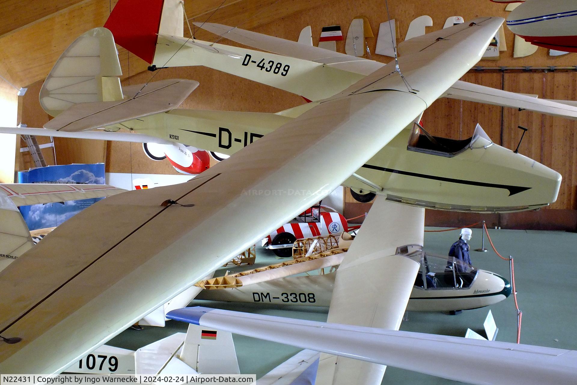 N22431, 1942 Schempp-Hirth Goppingen Go 1 Wolf C/N 2, Schempp-Hirth Göppingen Gö 1 Wolf at the Deutsches Segelflugmuseum mit Modellflug (German Soaring Museum with Model Flight), Gersfeld Wasserkuppe