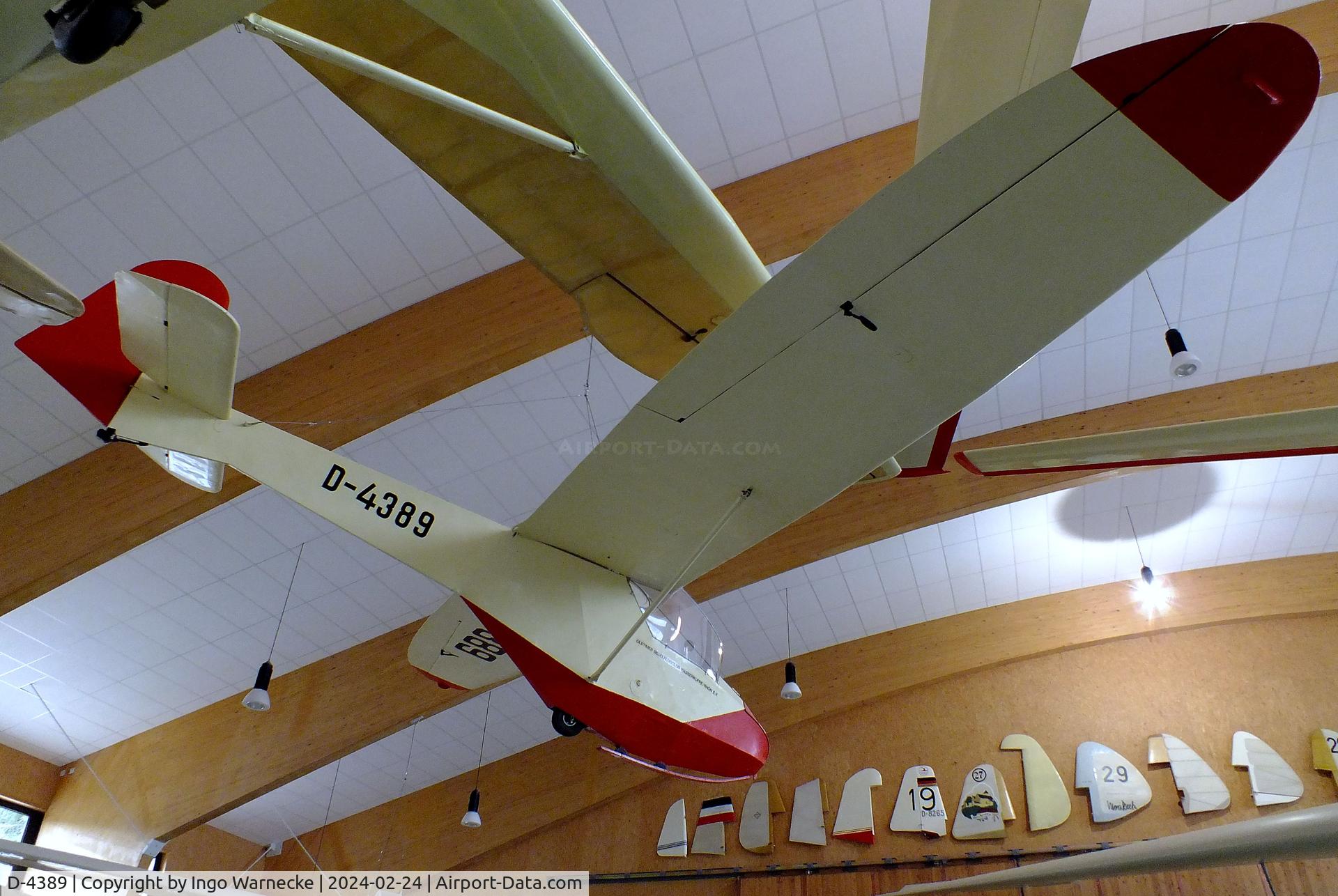 D-4389, 1954 Raab Doppelraab V C/N 549, Raab Doppelraab V at the Deutsches Segelflugmuseum mit Modellflug (German Soaring Museum with Model Flight), Gersfeld Wasserkuppe
