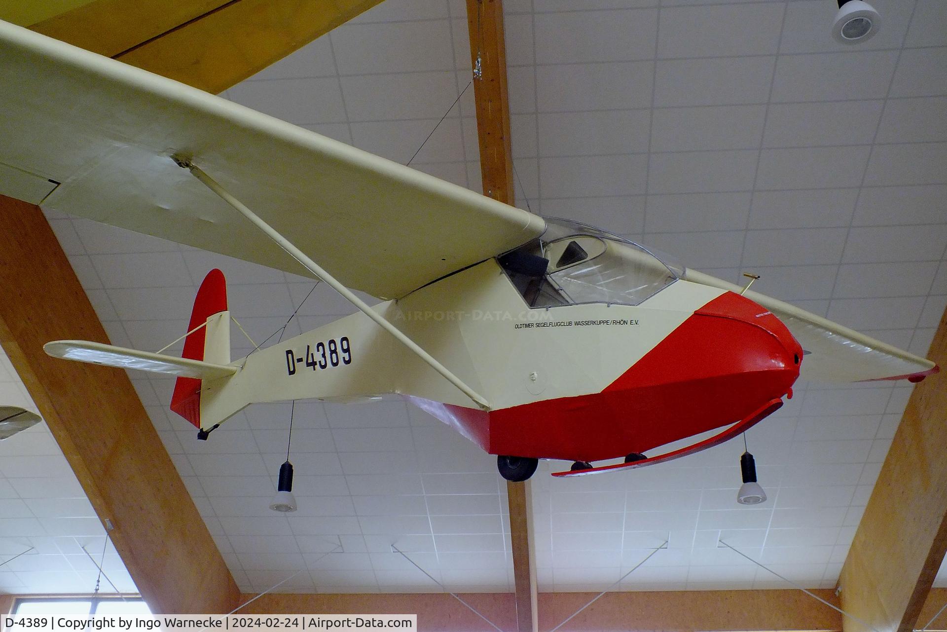 D-4389, 1954 Raab Doppelraab V C/N 549, Raab Doppelraab V at the Deutsches Segelflugmuseum mit Modellflug (German Soaring Museum with Model Flight), Gersfeld Wasserkuppe