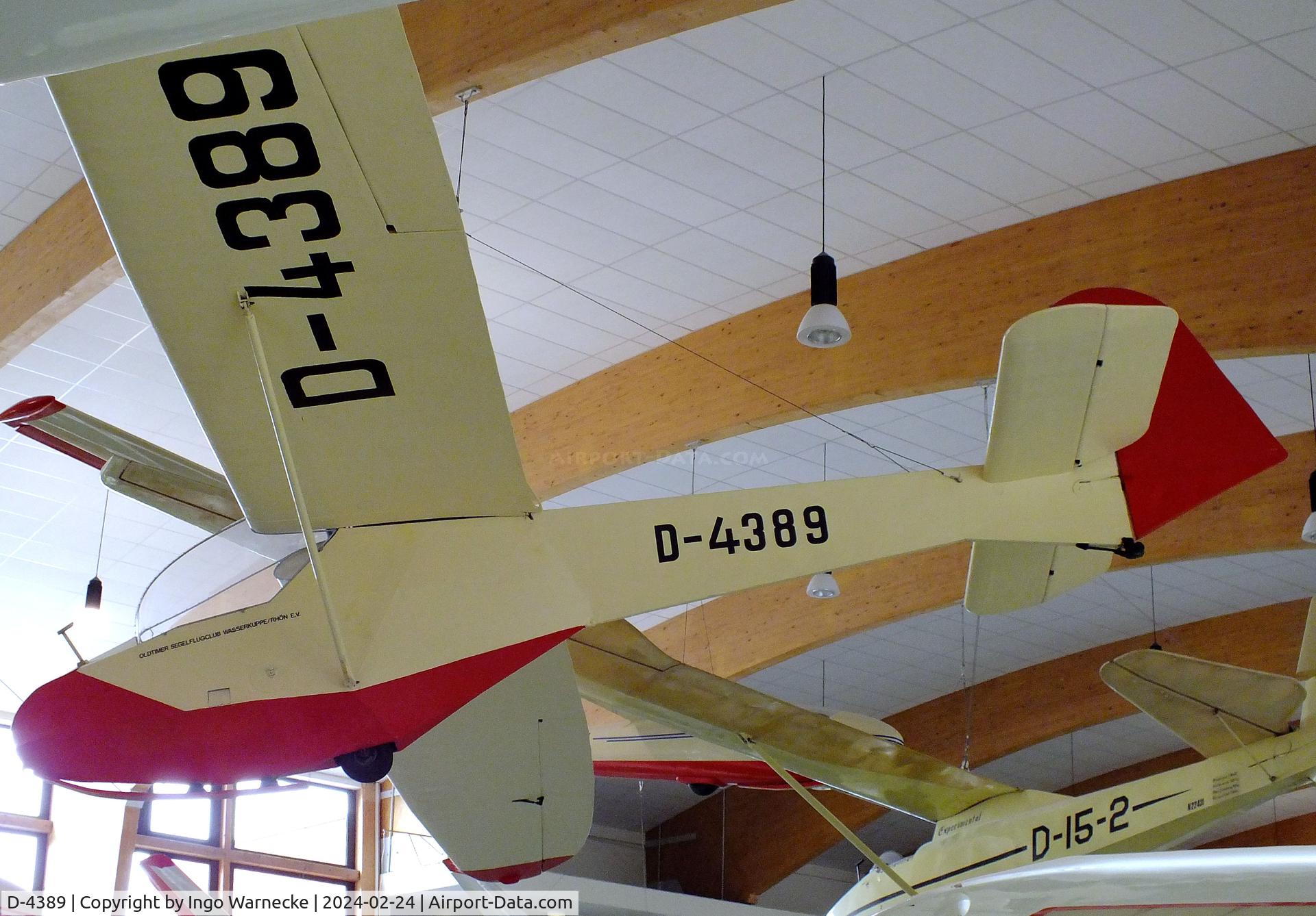 D-4389, 1954 Raab Doppelraab V C/N 549, Raab Doppelraab V at the Deutsches Segelflugmuseum mit Modellflug (German Soaring Museum with Model Flight), Gersfeld Wasserkuppe