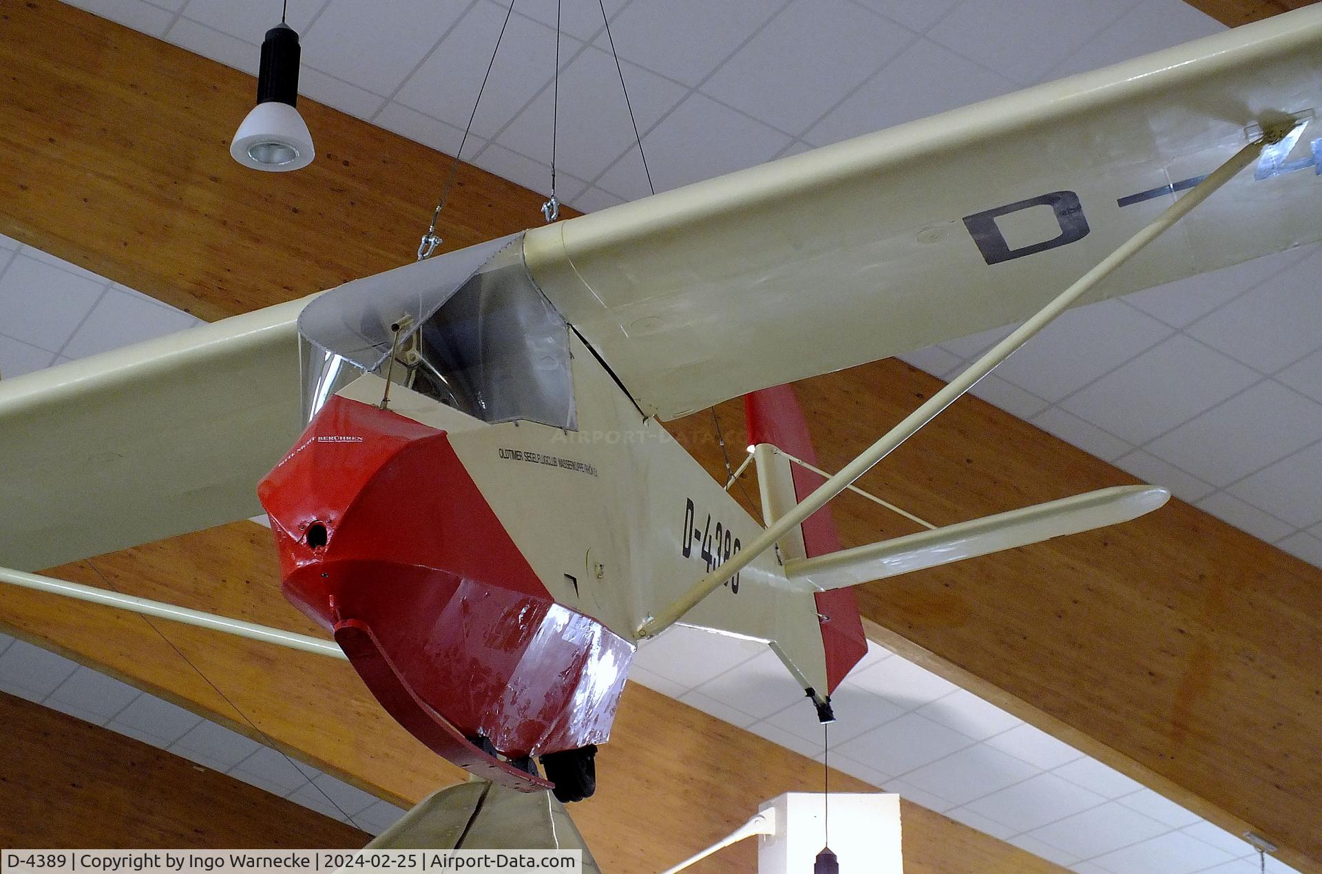 D-4389, 1954 Raab Doppelraab V C/N 549, Raab Doppelraab V at the Deutsches Segelflugmuseum mit Modellflug (German Soaring Museum with Model Flight), Gersfeld Wasserkuppe