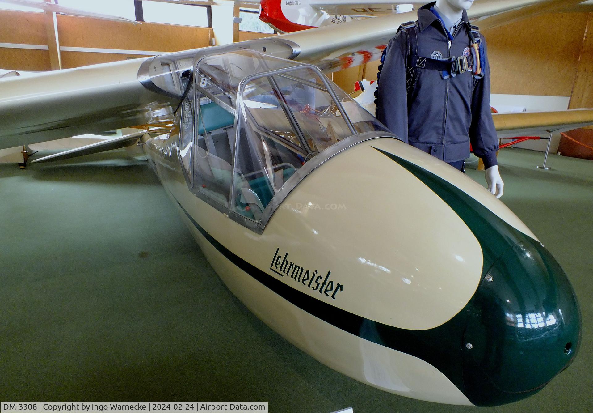 DM-3308, 1962 VEB Apparatebau Lommatzsch FES-530-II Lehrmeister C/N 0258, Lommatzsch FES-530-II Lehrmeister at the Deutsches Segelflugmuseum mit Modellflug (German Soaring Museum with Model Flight), Gersfeld Wasserkuppe