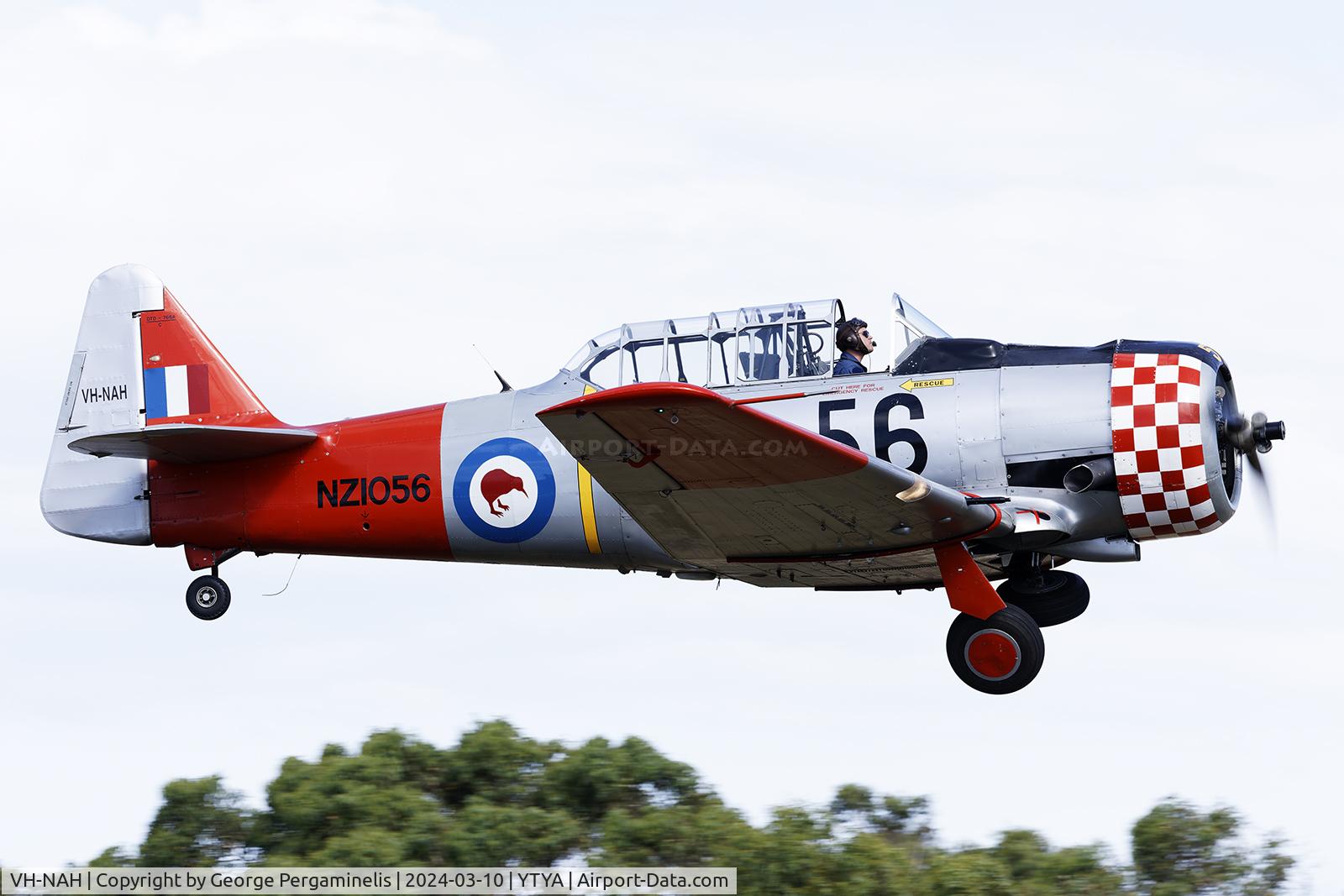 VH-NAH, 1943 North American AT-6C Harvard IIA C/N 88-14177, Participating in the Tyabb 2024 airshow.