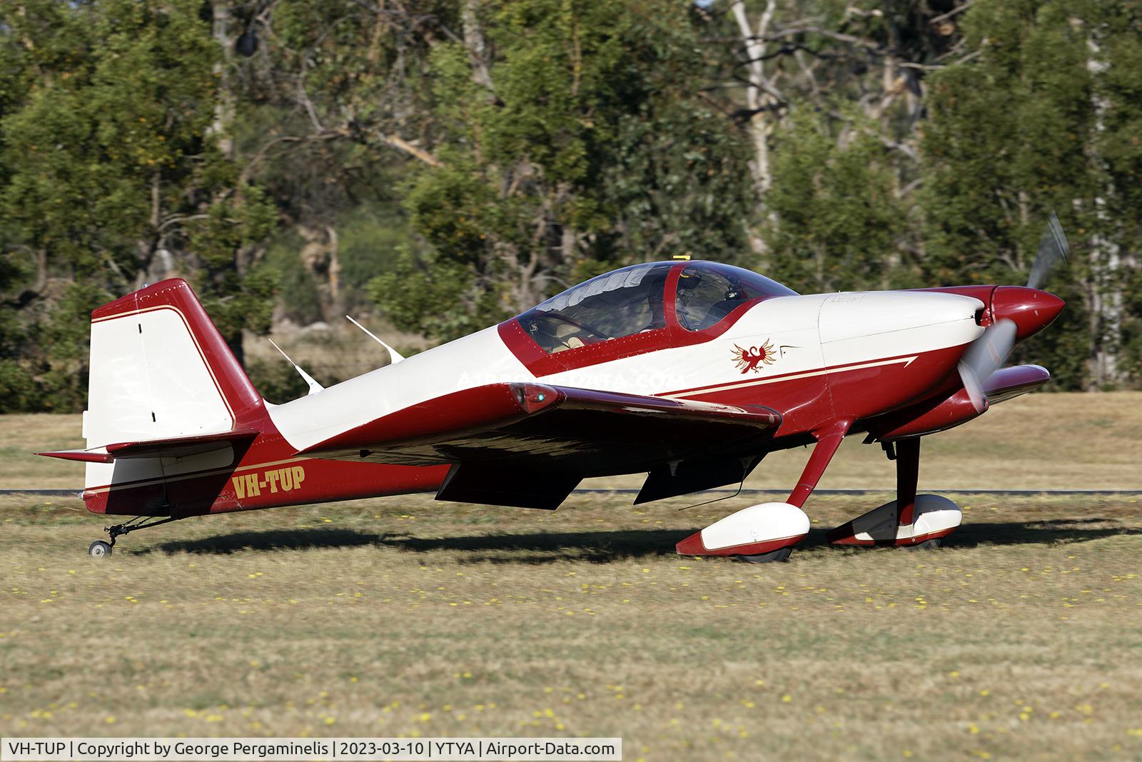 VH-TUP, 1996 Vans RV-6 C/N DA-17, After arrival on runway 35.