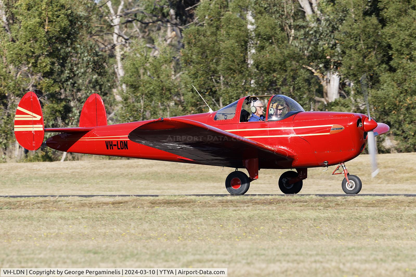 VH-LDN, 1959 Forney F-1 C/N 5709, After arrival on runway 35.