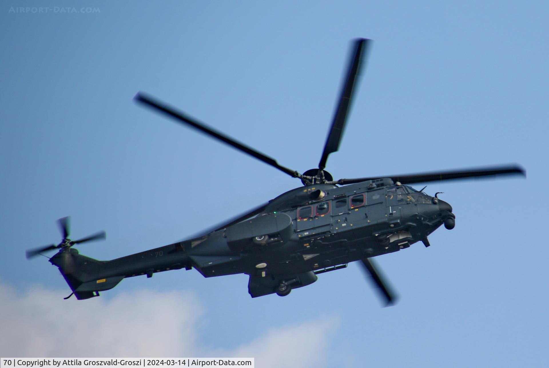70, 2023 Airbus Helicopters H225M C/N 3121, Veszprém, Jutas-újmajor, Training base of the Hungarian Air Force.