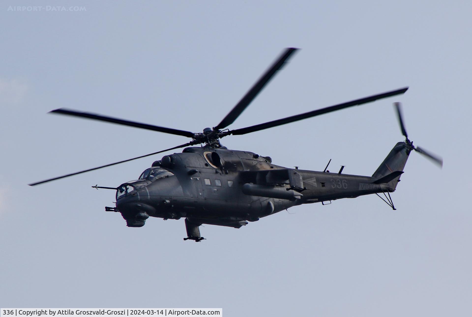 336, 1989 Mil Mi-24P Hind F C/N 340336, Veszprém, Jutas-újmajor, Training base of the Hungarian Air Force.