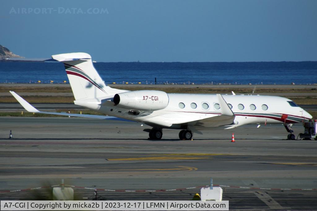 A7-CGI, 2021 Gulfstream Aerospace G650 (G-VI) C/N 6467, Parked