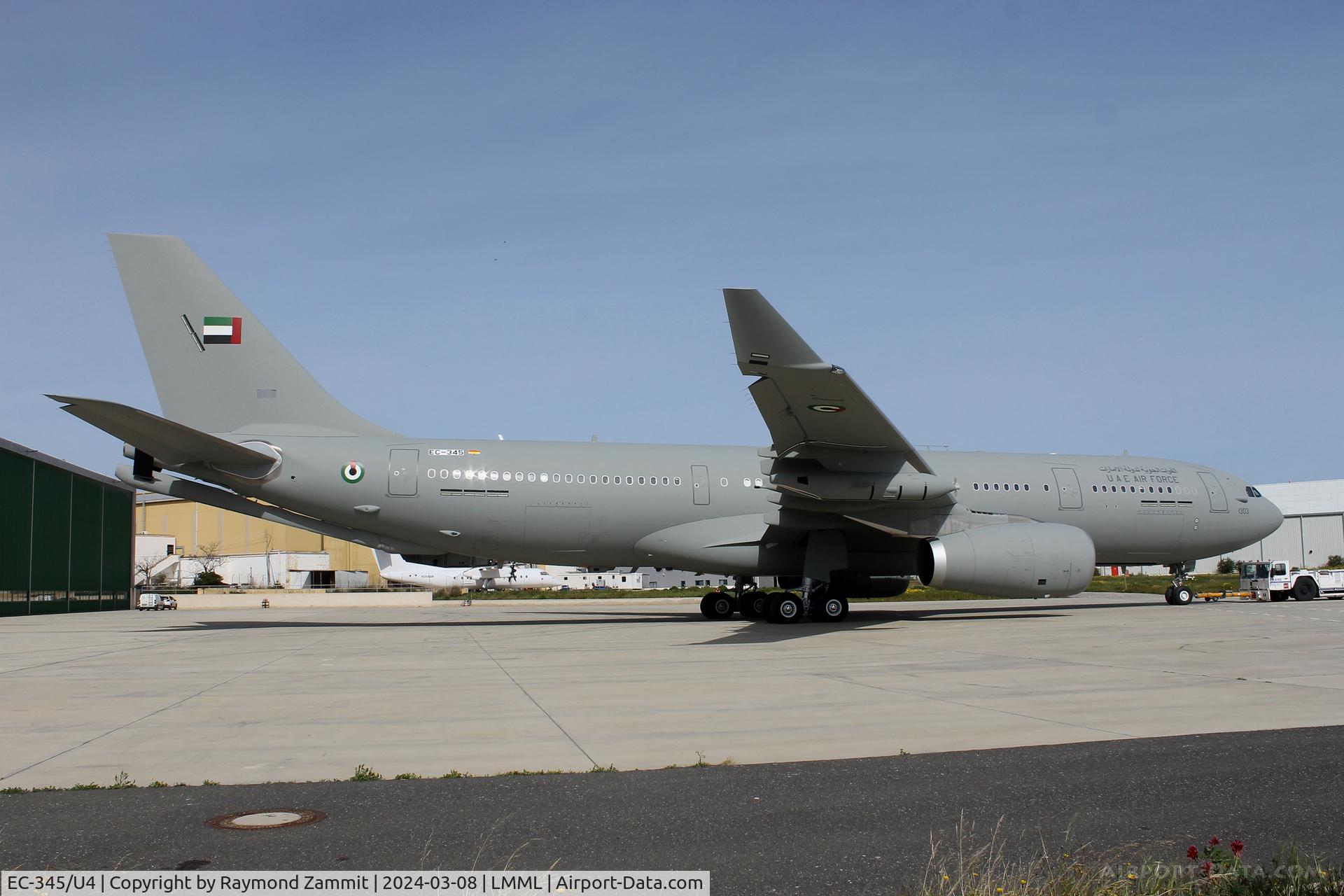 EC-345/U4, , Airbus 330 MRTT EC-345/1303 United Arab Emirates Air Force being rolled out of the paint shop at ACM Malta.