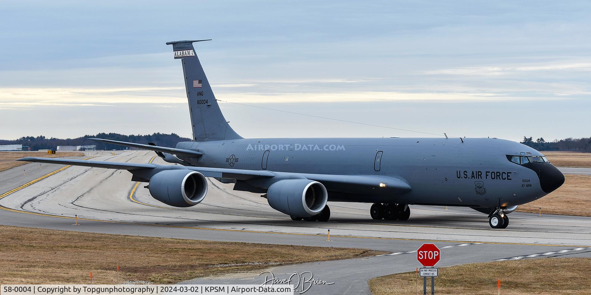 58-0004, 1958 Boeing KC-135R Stratotanker C/N 17749, BANKER22 taxiing for CAP duty