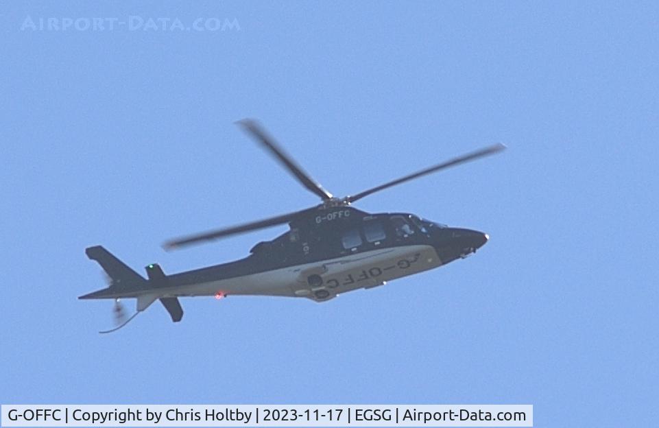 G-OFFC, 2023 Leonardo AW-109SP GrandNew C/N 22448, Over Stapleford airfield, Essex