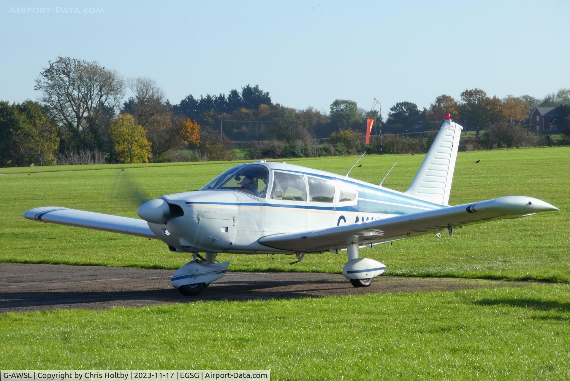 G-AWSL, 1968 Piper PA-28-180 Cherokee C/N 28-4907, Parking at Stapleford, Essex