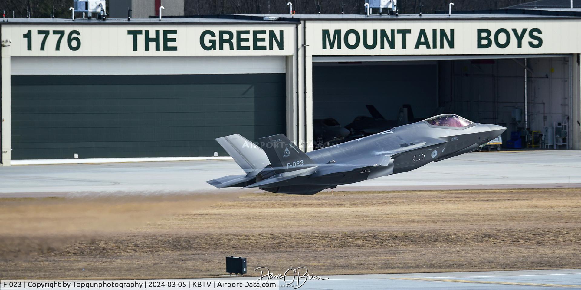 F-023, Lockheed Martin F-35A C/N AN-23, NAF329, last Dutch 35 off the deck heading to Nellis