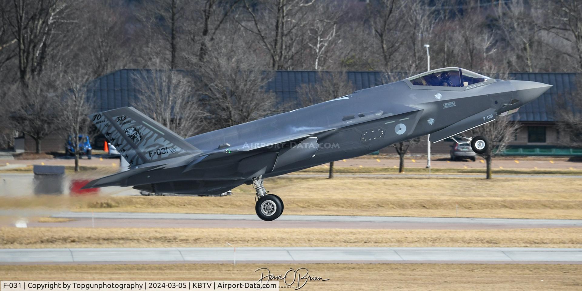 F-031, Lockheed Martin F-35A Lightning II C/N AN-31, Displaying the 70th Anniversary of the unit on its' tail