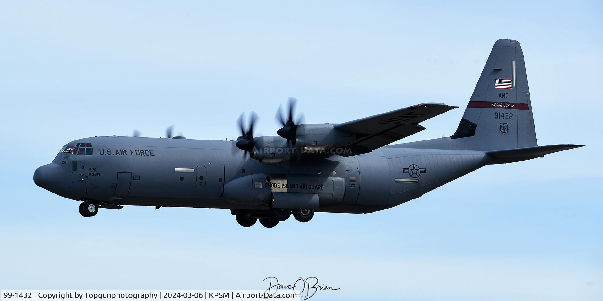 99-1432, 1999 Lockheed Martin C-130J-30 Super Hercules C/N 382-5518, RHODY32 working RW34