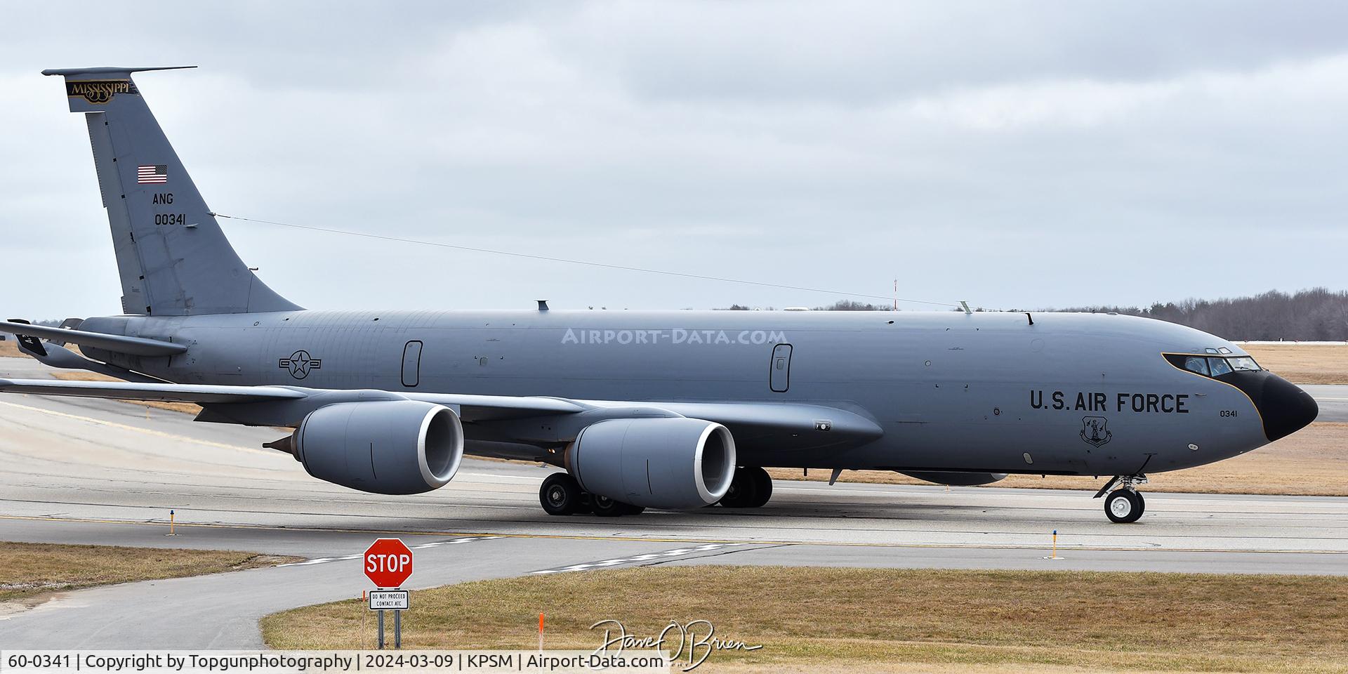 60-0341, 1960 Boeing KC-135R Stratotanker C/N 18116, BLUE22 taxiing to RW16