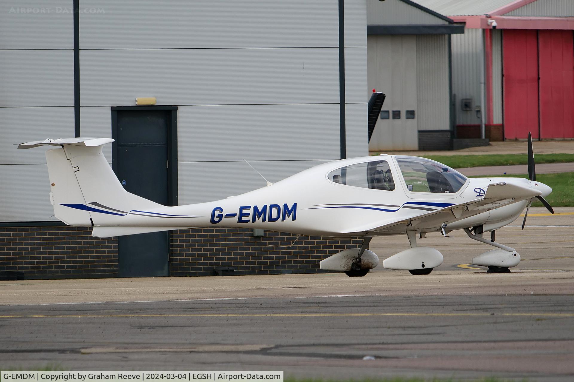 G-EMDM, 2000 Diamond DA-40 Diamond Star C/N 40.009, Parked at Norwich.