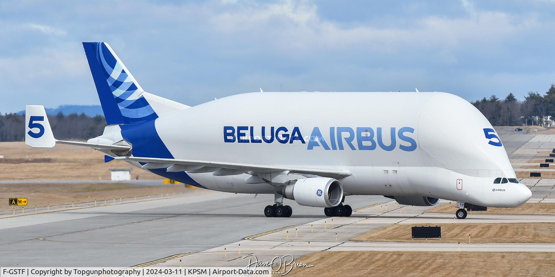 F-GSTF, 2000 Airbus A300B4-608ST Super Transporter C/N 796, Beluga 5 turning off Alpha to the cargo ramp for fuel and to clear customs