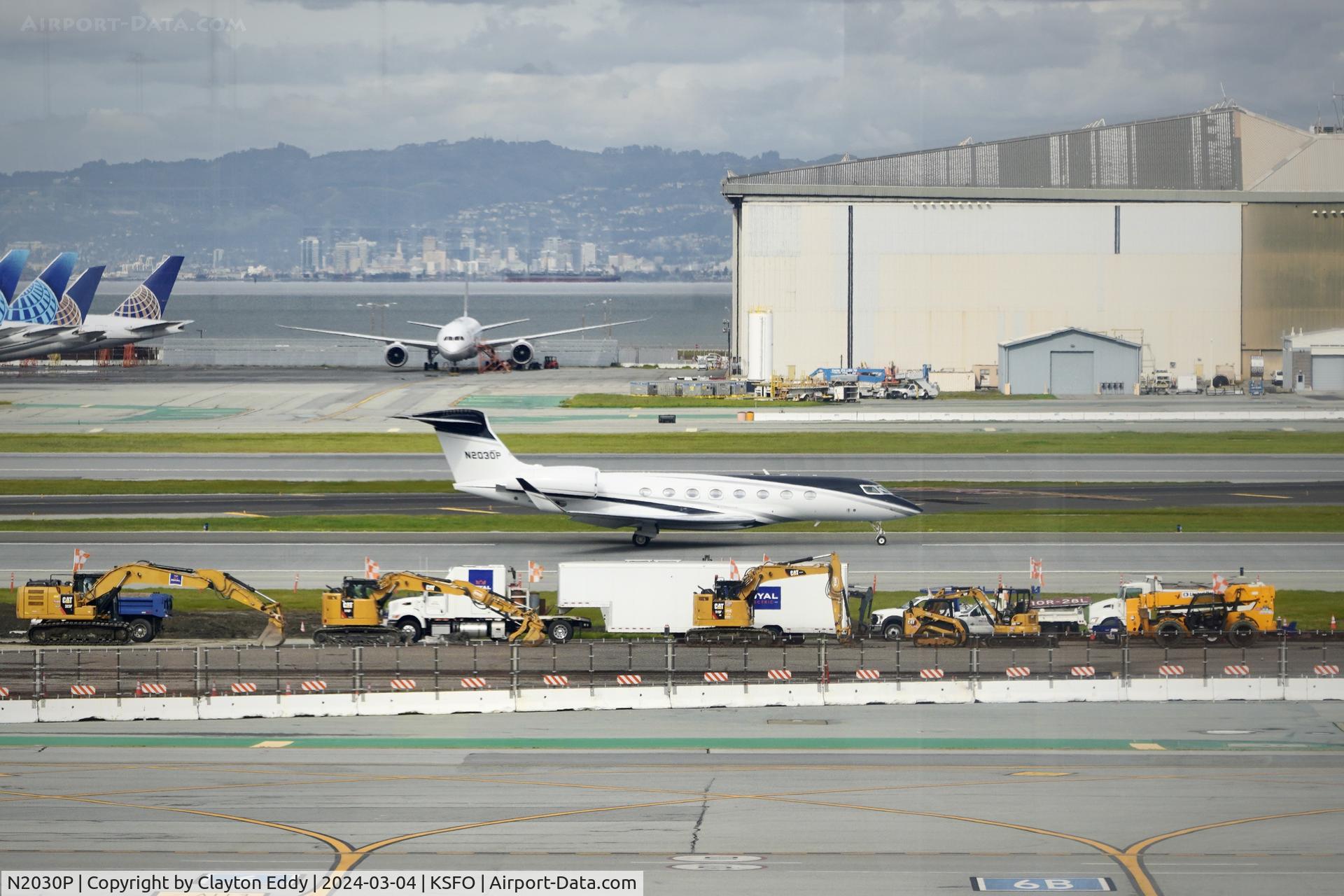 N2030P, 2021 GULFSTREAM AEROSPACE CORP. GVI (G650ER) C/N 6476, SFO 2024.