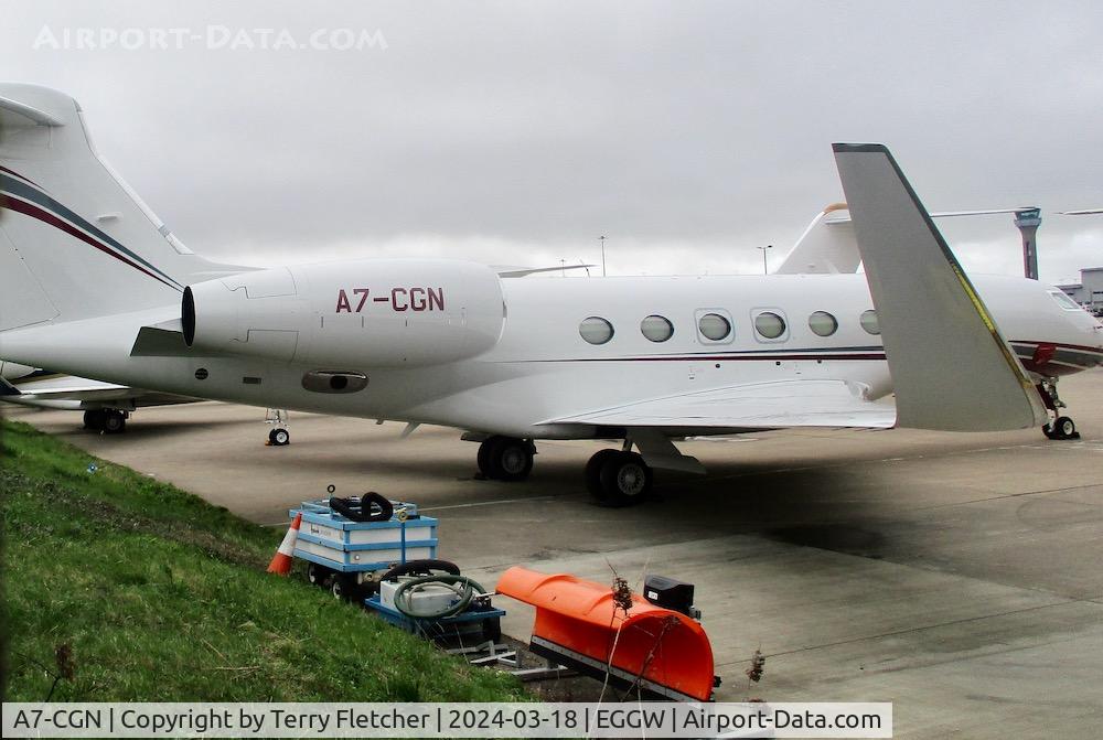 A7-CGN, Gulfstream G-VI (G650) C/N 6490, At Luton Airport