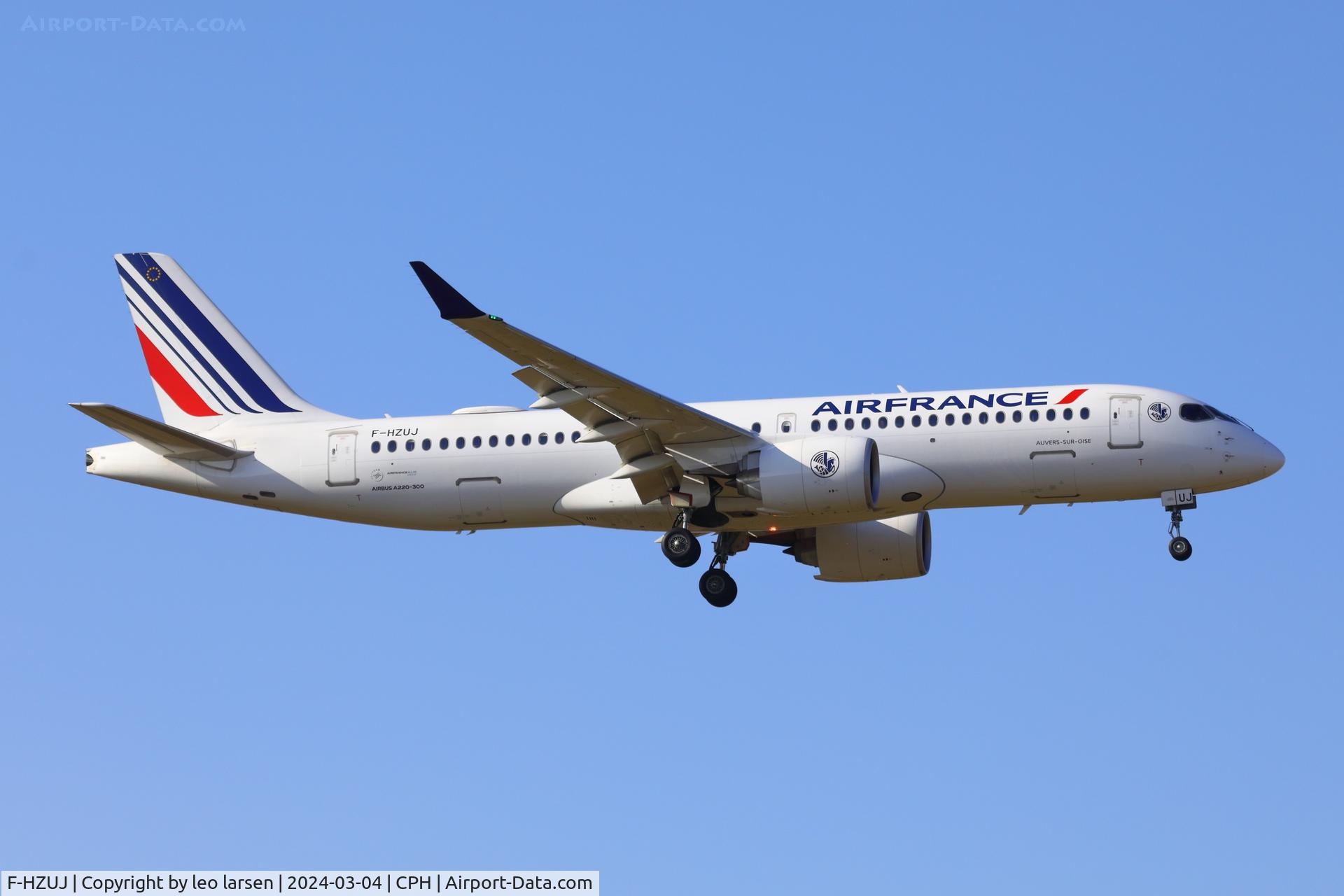 F-HZUJ, 2022 Airbus A220-300 C/N 55171, Copenhagen 4.3.2024