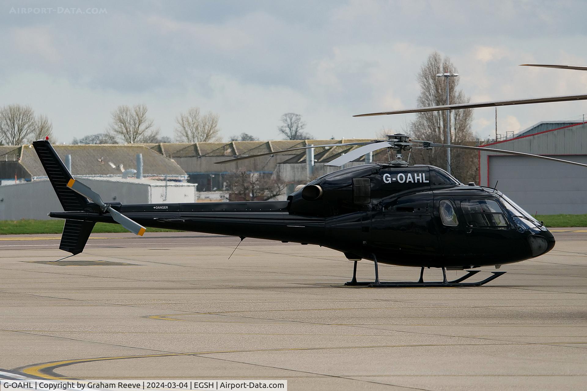 G-OAHL, 1993 Eurocopter AS-355N Ecureuil 2 C/N 5540, Parked at Norwich.