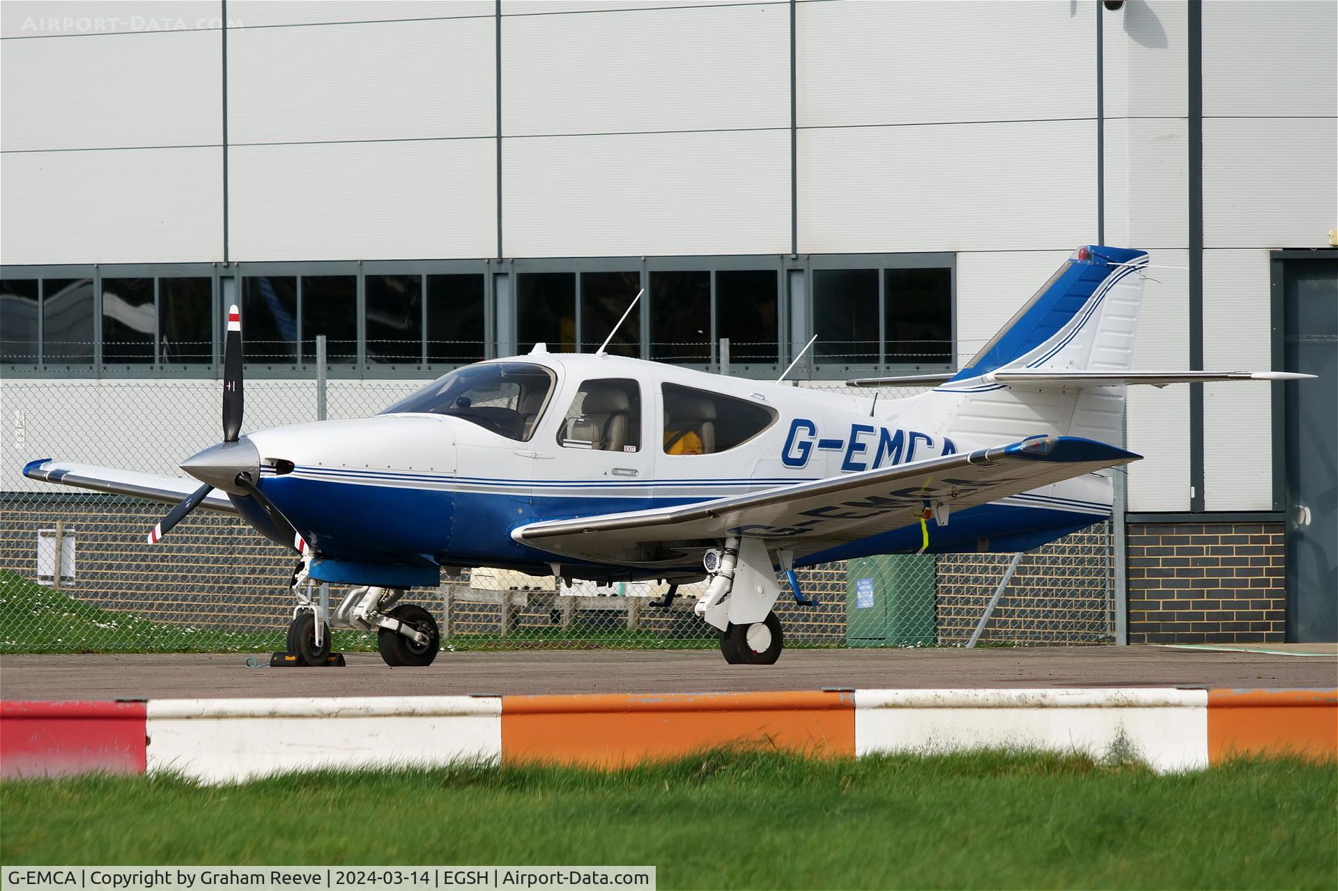 G-EMCA, 1999 Rockwell Commander 114B C/N 14661, Parked at Norwich.