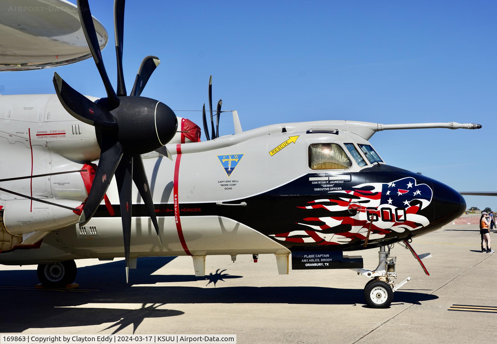 169863, Northrop Grumman E-2D Advanced Hawkeye C/N NE 600, Travis AFB airshow 2024.