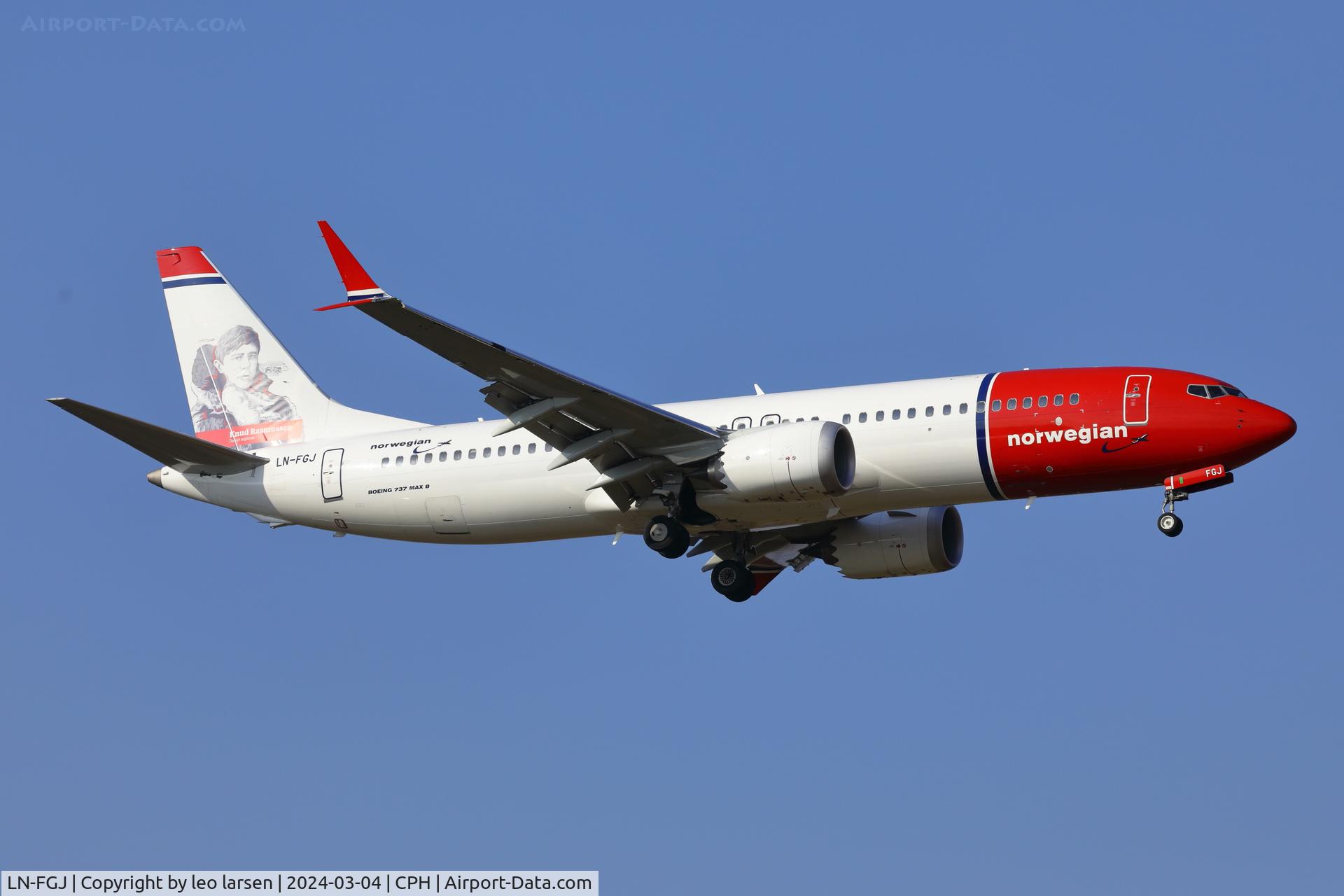LN-FGJ, 2022 Boeing 737-8 MAX C/N 65903, Copenhagen 4.3.2024