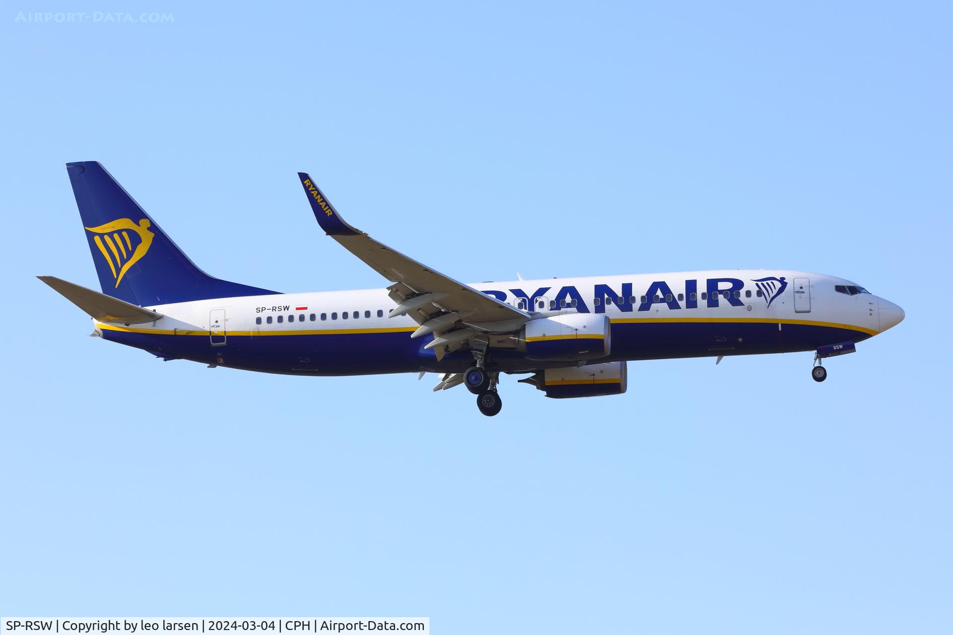 SP-RSW, 2017 Boeing 737-8AS C/N 44778, Copenhagen 4.3.2024
