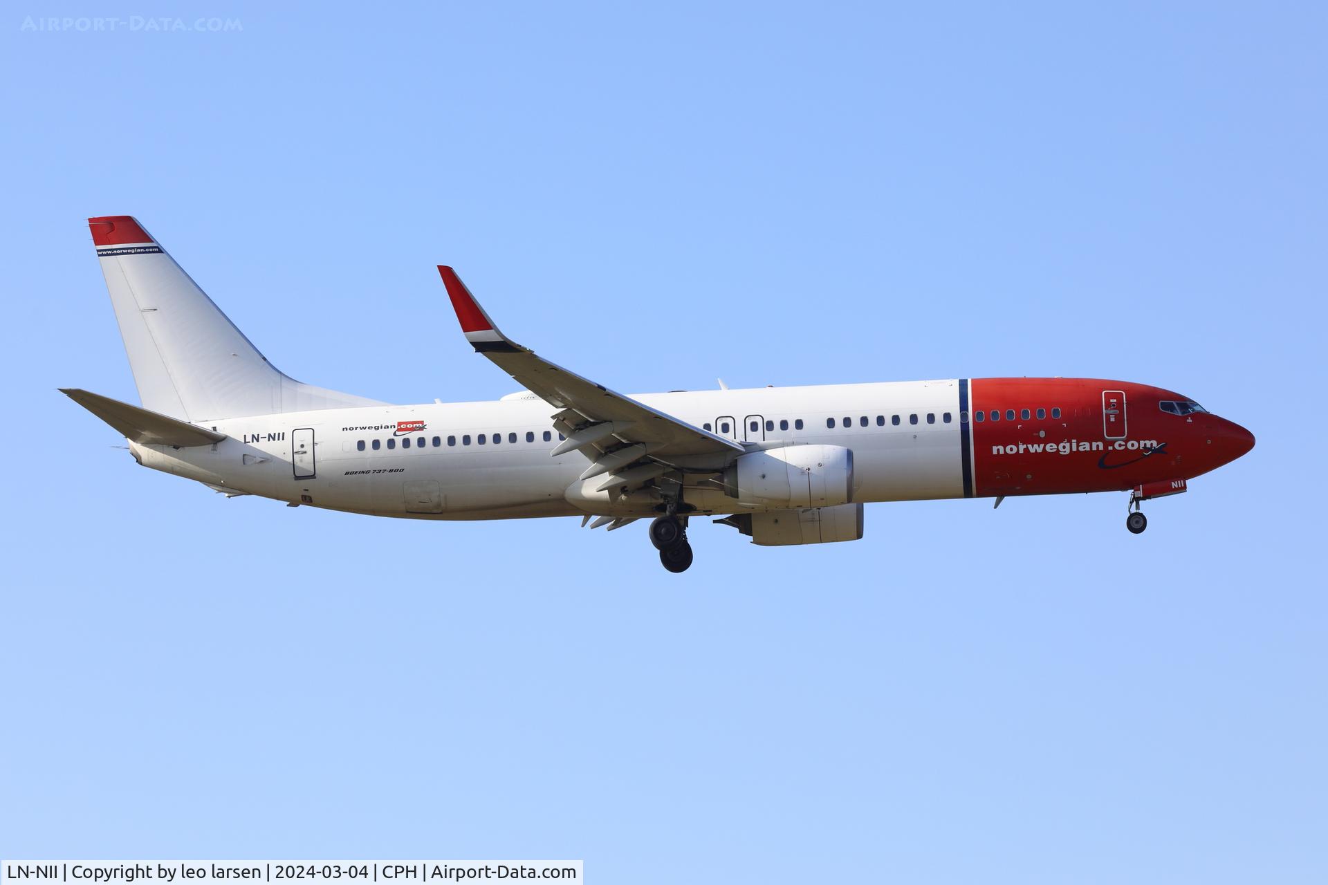 LN-NII, 2014 Boeing 737-8JP C/N 43877, Copenhagen 4.3.2024
