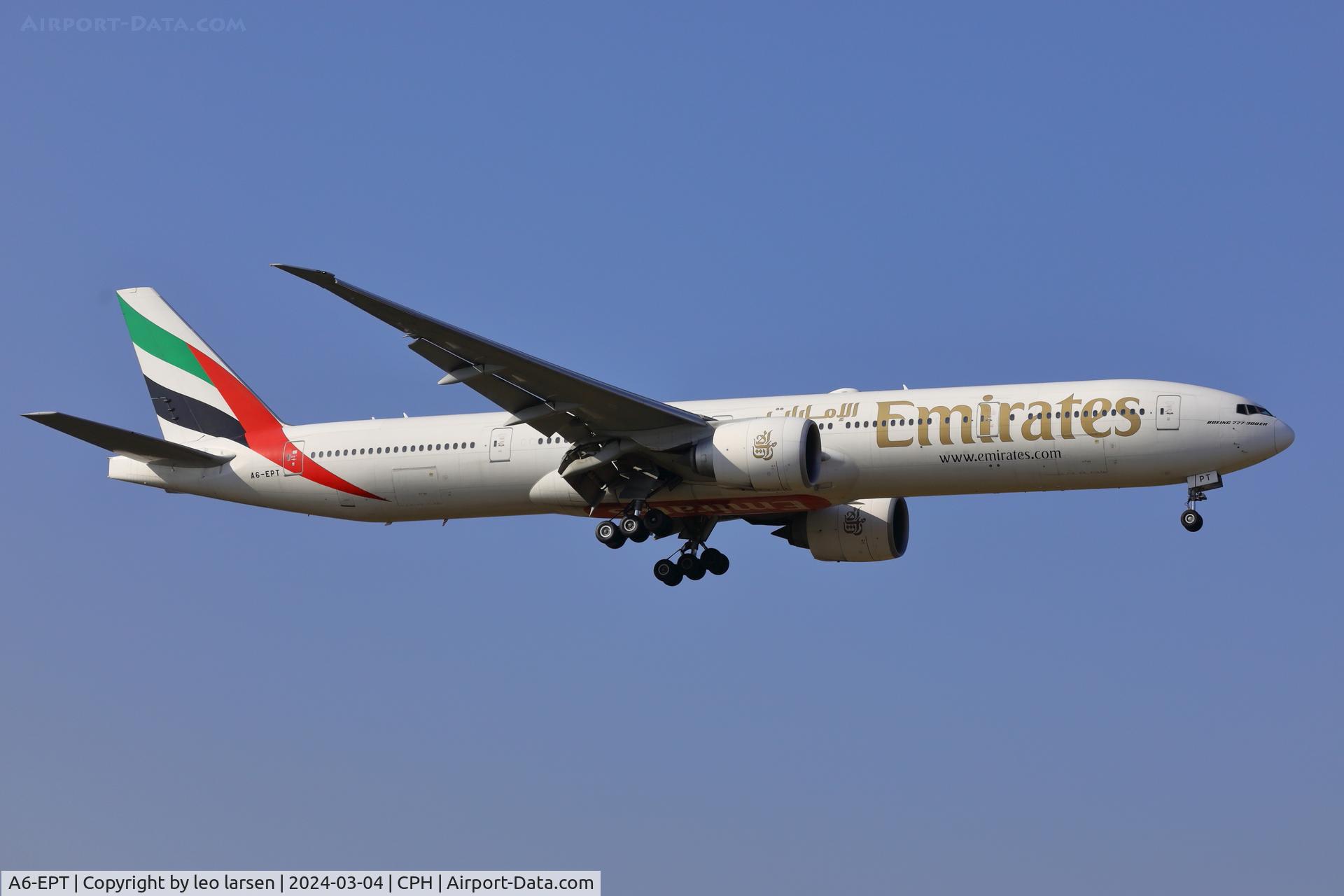 A6-EPT, 2016 Boeing 777-300/ER C/N 42339, Copenhagen 4.3.2024