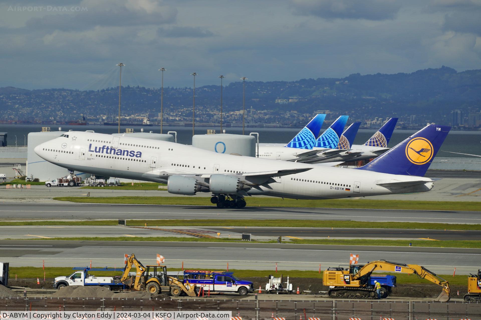 D-ABYM, 2014 Boeing 747-830 C/N 37837, SFO 2024.