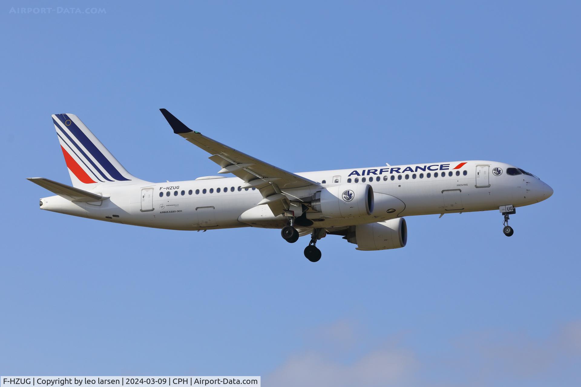 F-HZUG, 2022 Airbus A220-300 C/N 55155, Copenhagen 9.3.2024
