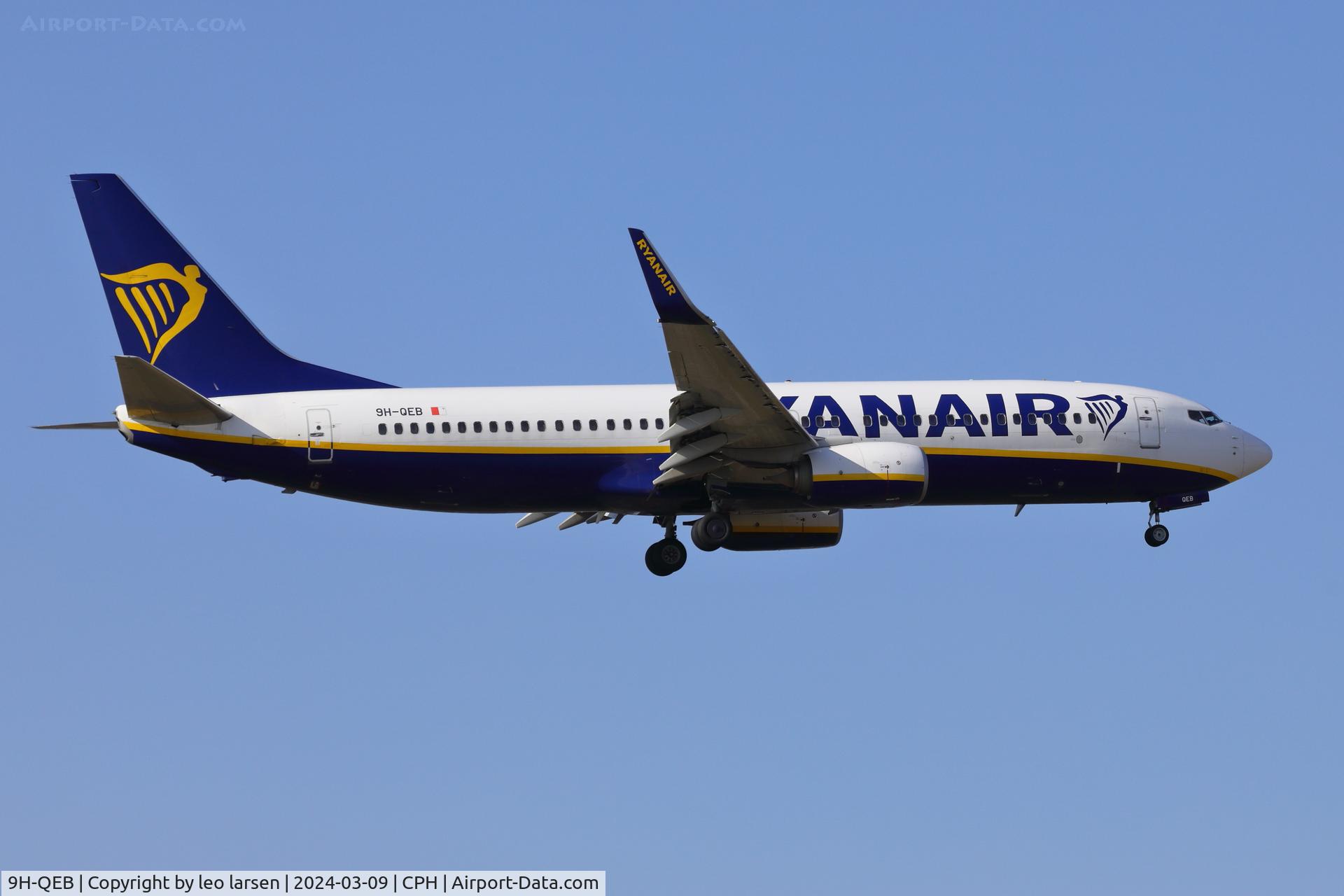 9H-QEB, 2017 Boeing 737-800 C/N 44808, Copenhagen 9.3.2024